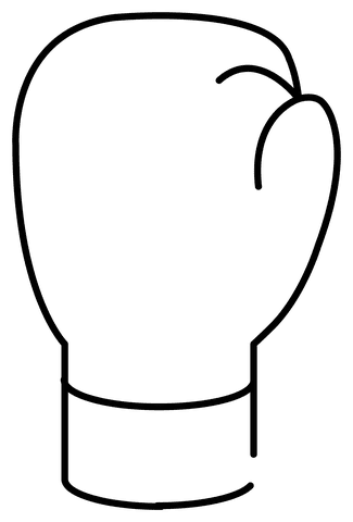 Boxing Glove Emoji For Kids Coloring Page