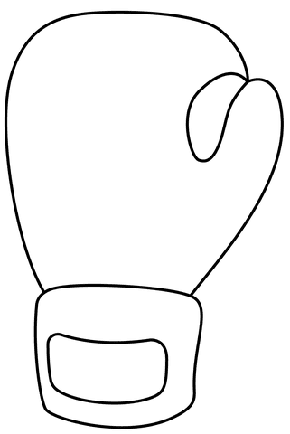 Boxing Glove Emoji Picture For Kids Coloring Page