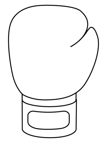 Boxing Glove Emoji Picture Coloring Page