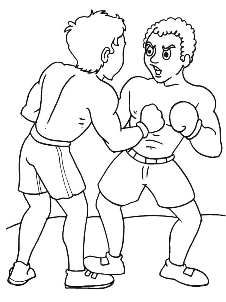 Boxing Gloves Cool Coloring Page