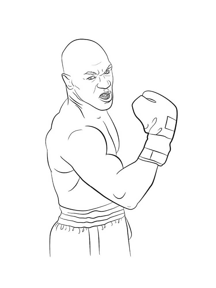 Boxing Image For Children Coloring Page