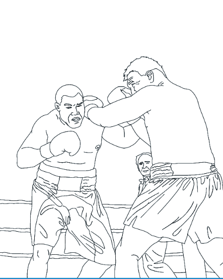 Boxing cute Coloring Page