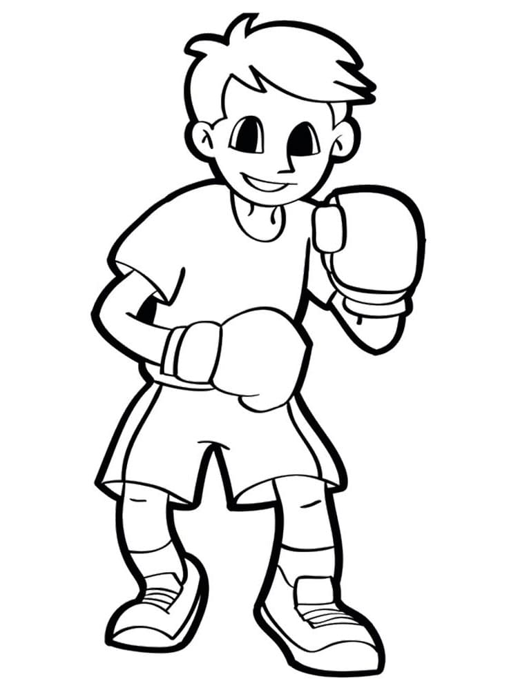 Boy Boxing Image