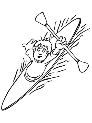 Boy Floating On Kayak Image