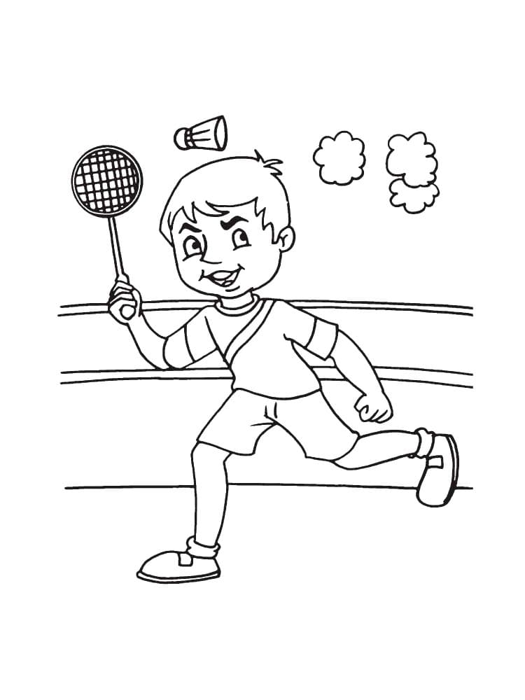 Boy Playing Badminton Image For Kids