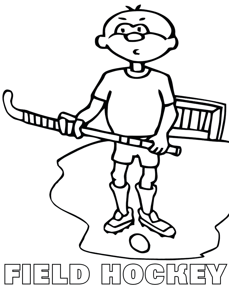 Boy Playing Field Hockey Picture