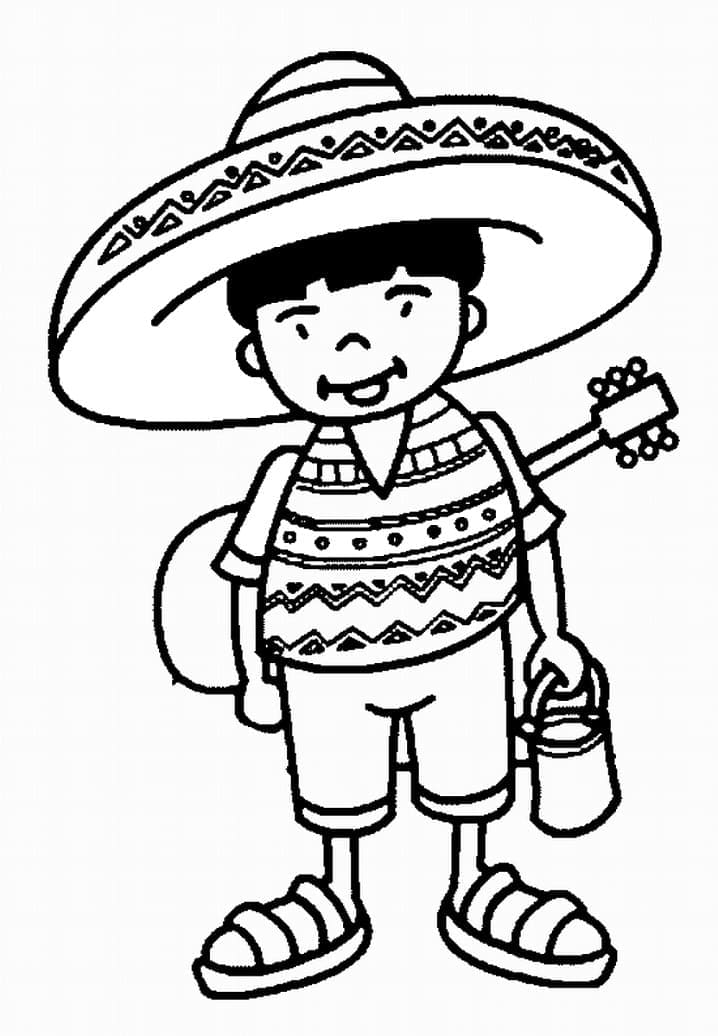 Boy With Sombrero Image