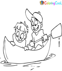 Rowing And Padding Coloring Pages