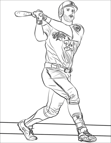 Bryce Harper Image For Kids Coloring Page