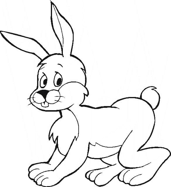 Bunnies Painting Coloring Page