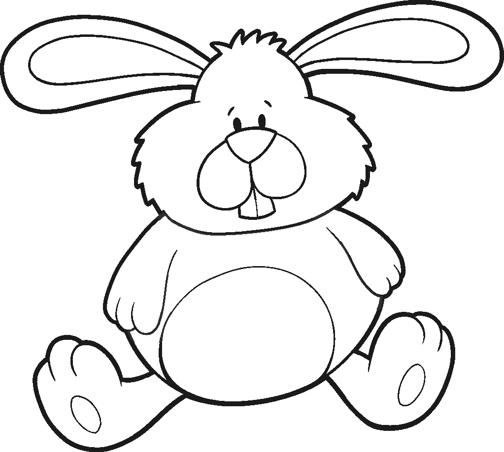 Bunny Coloring For Kids Coloring Page