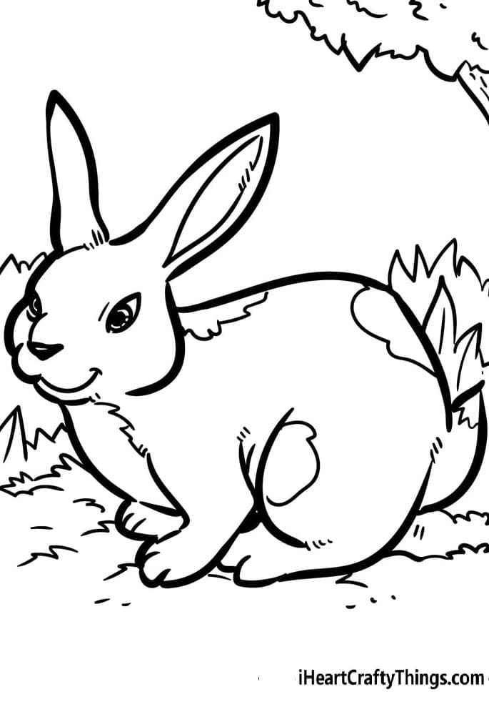 Bunny Cool Coloring Page