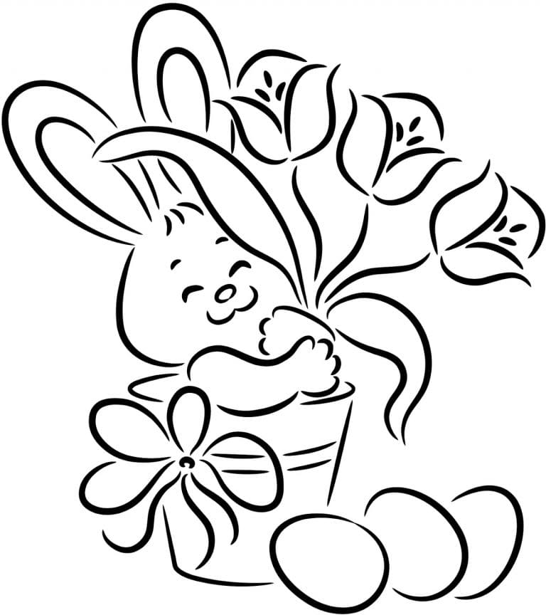 Bunny Picture Coloring Page