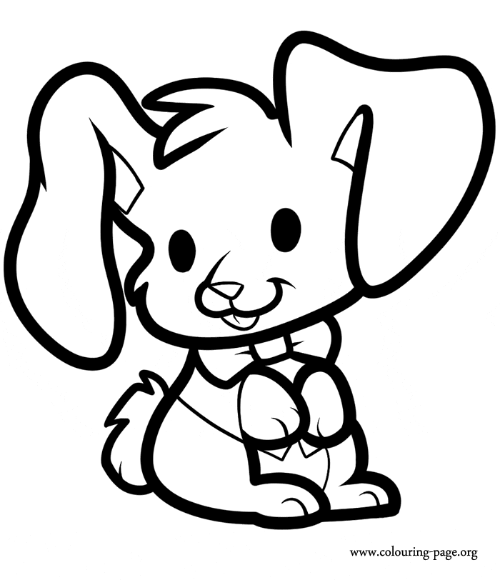 Bunny Rabbit Sweet Image Coloring Page