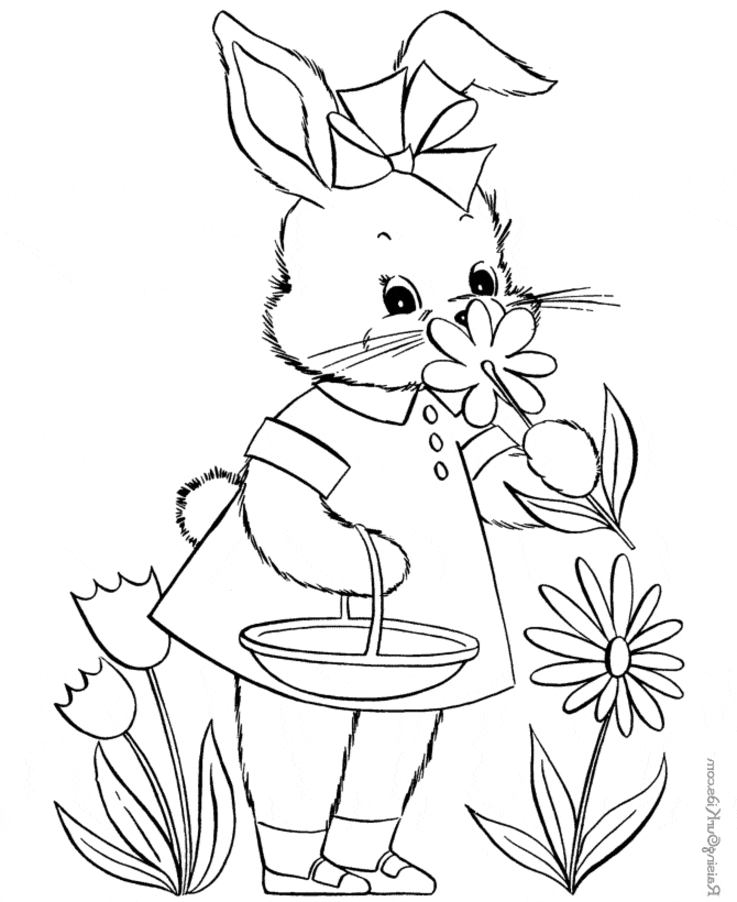 Bunny Sweet Coloring Page