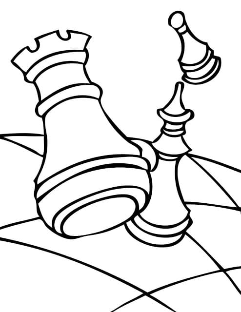 Chess Painting Coloring Page