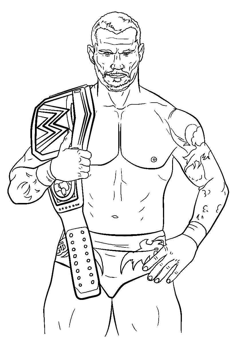 CM Punk For Kids Coloring Page