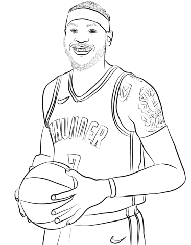 Carmelo Anthony Coloring Page