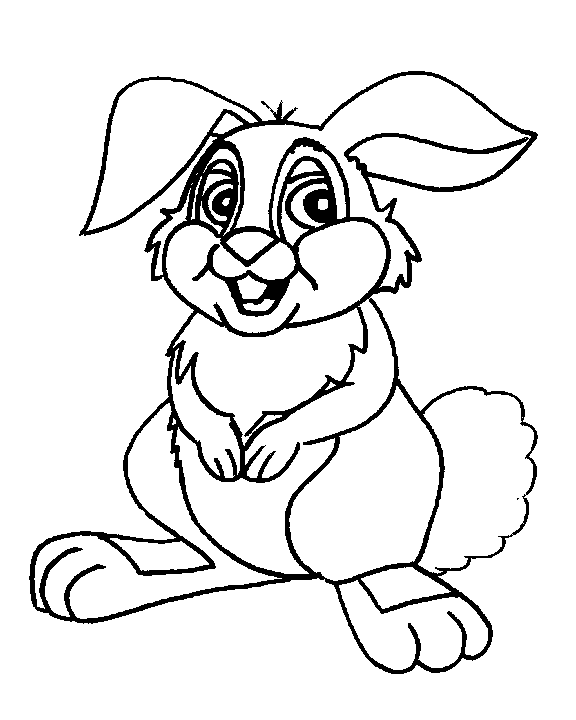 Cartoon Bunny Image Coloring Page