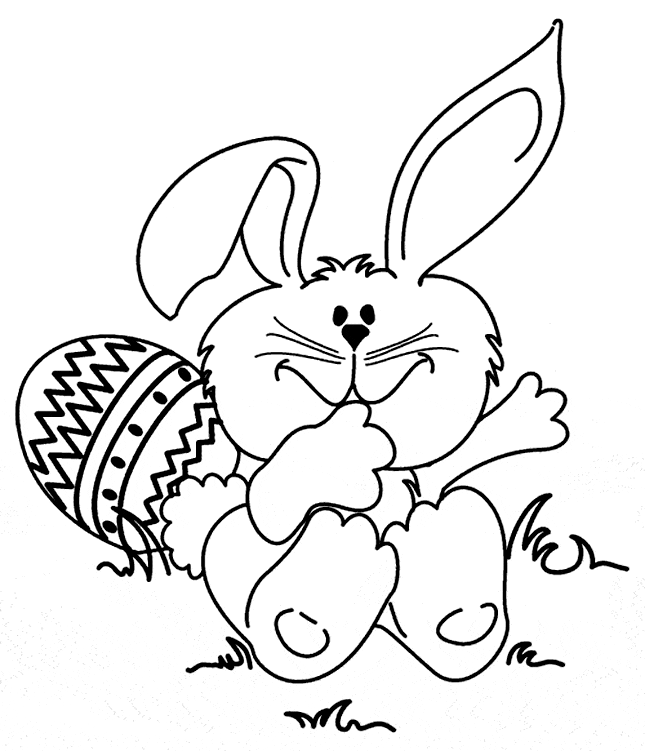 Cartoon Bunny Coloring Page
