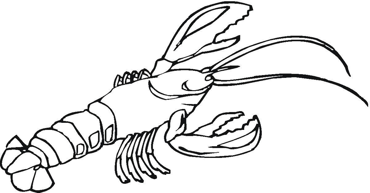 Cartoon Lobster Picture Coloring Page