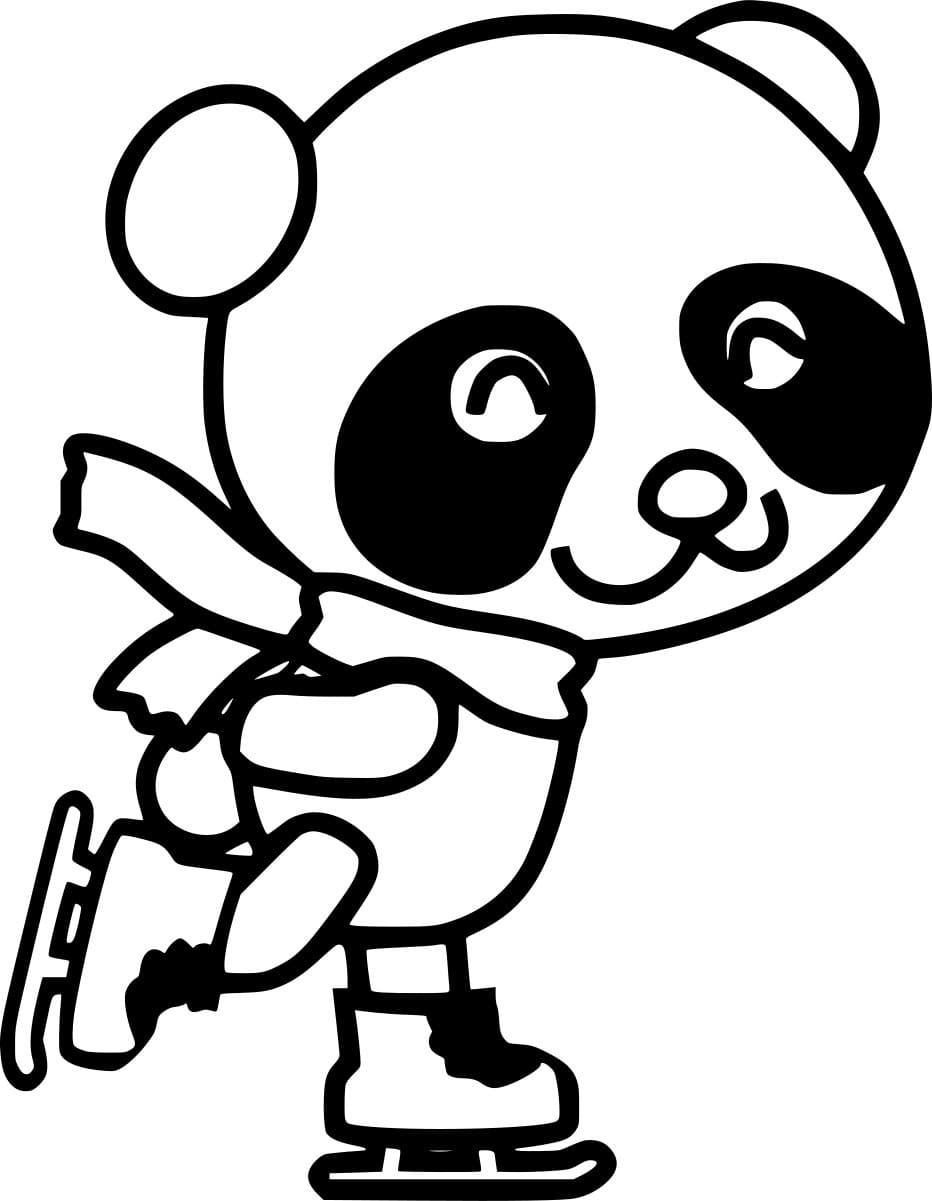 Cartoon Panda Skating