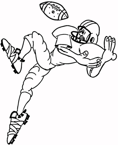 Catching The Ball Coloring Page
