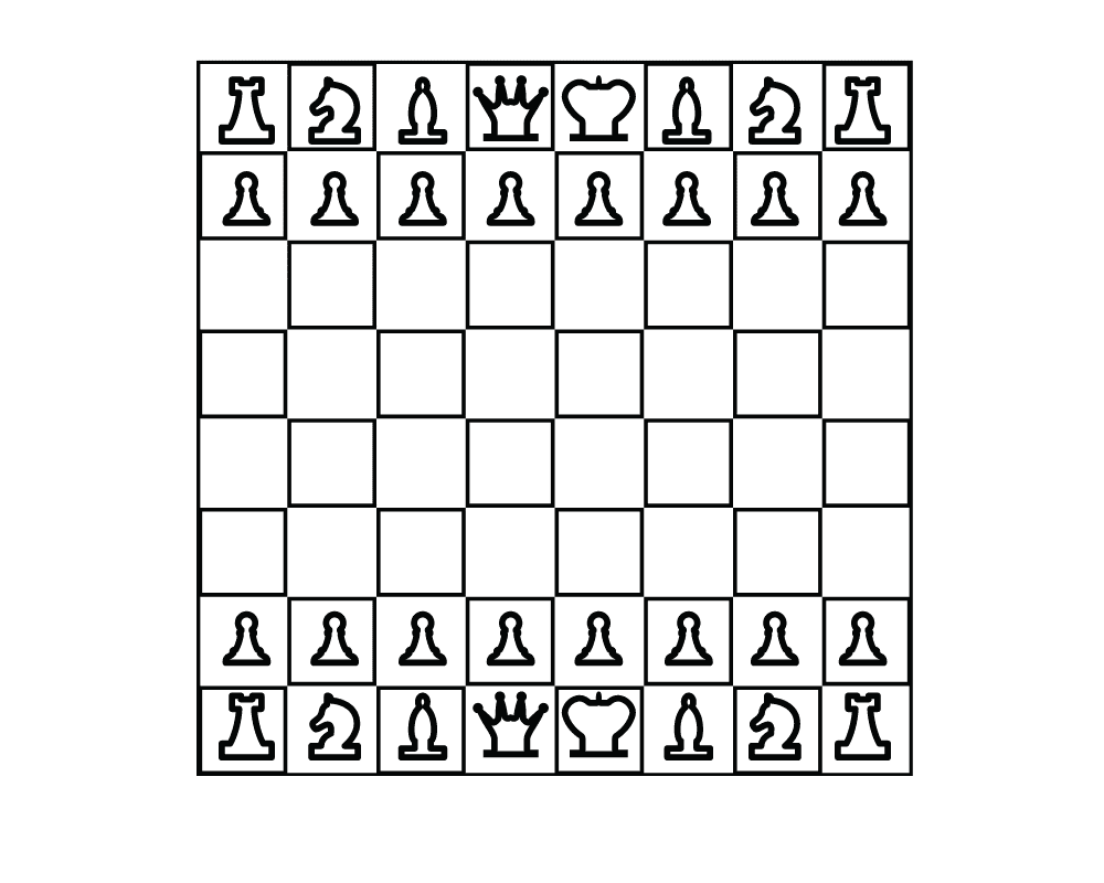 Checkerboard Coloring Page