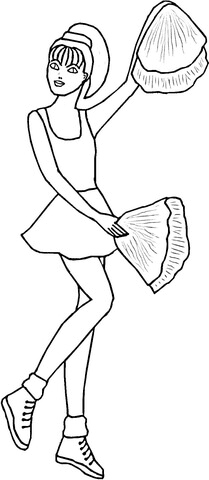 Cheerleading Coloring Page