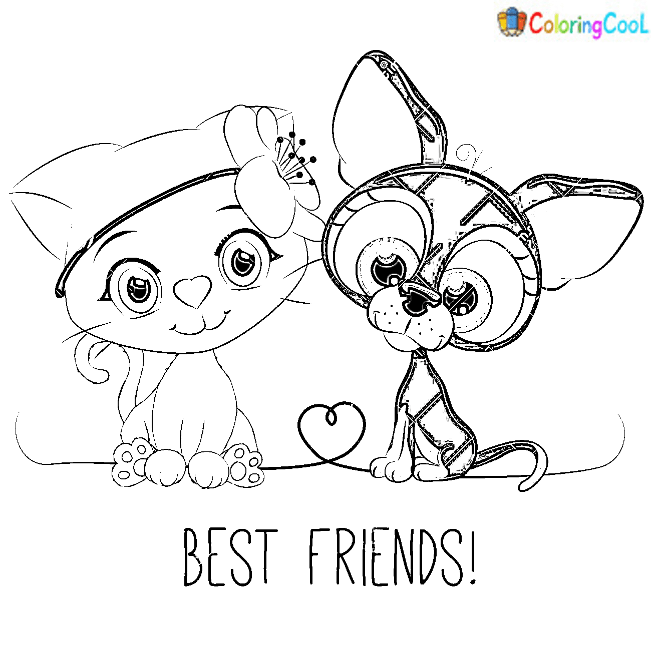 Chihuahua Cute Picture Coloring Page