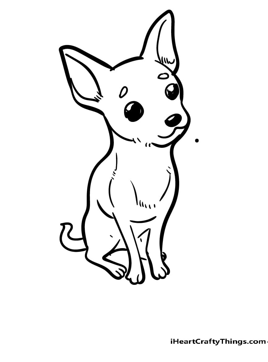 Chihuahua Lovely Image Coloring Page
