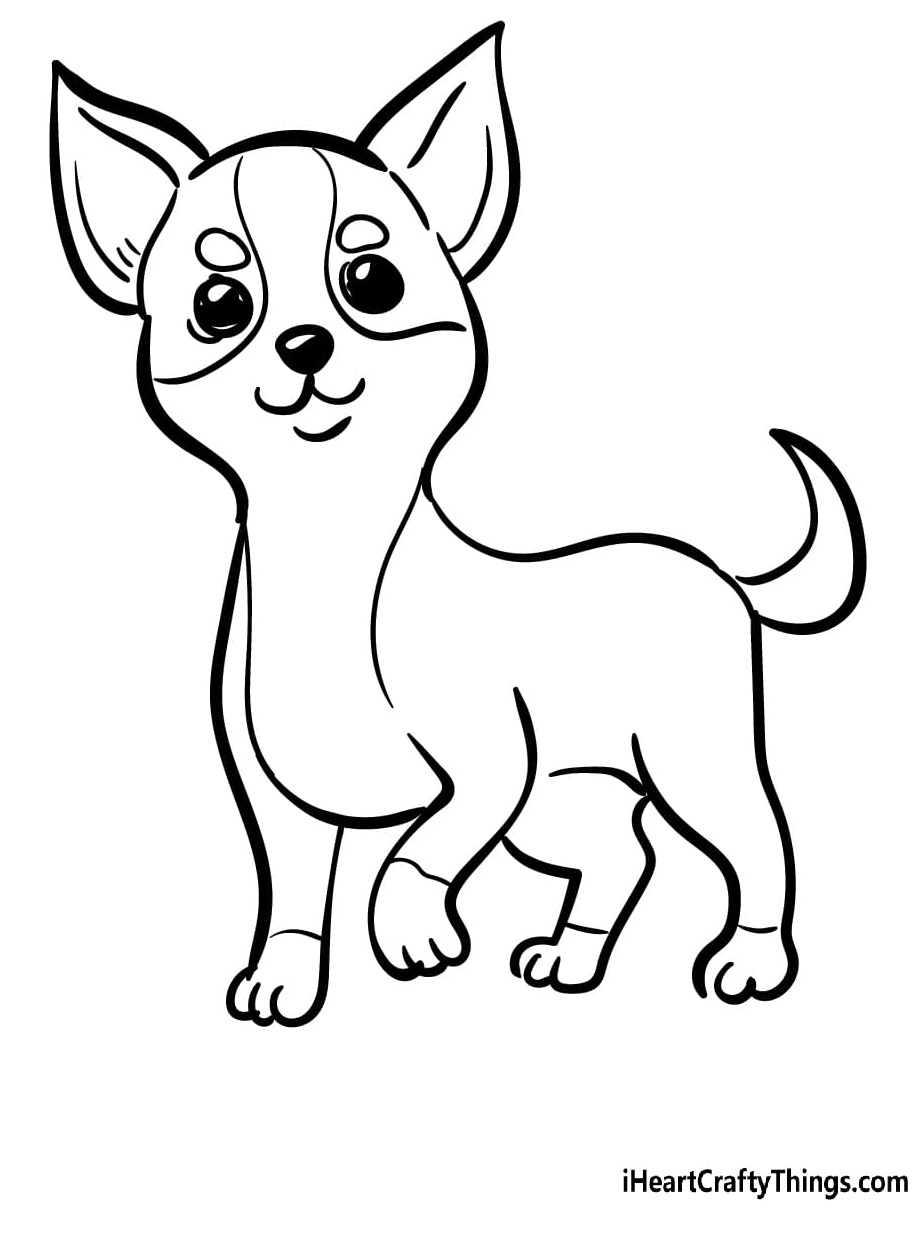 Chihuahua Lovely Coloring Page