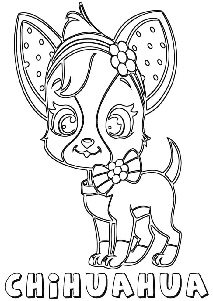 Chihuahua Puppies Coloring Page