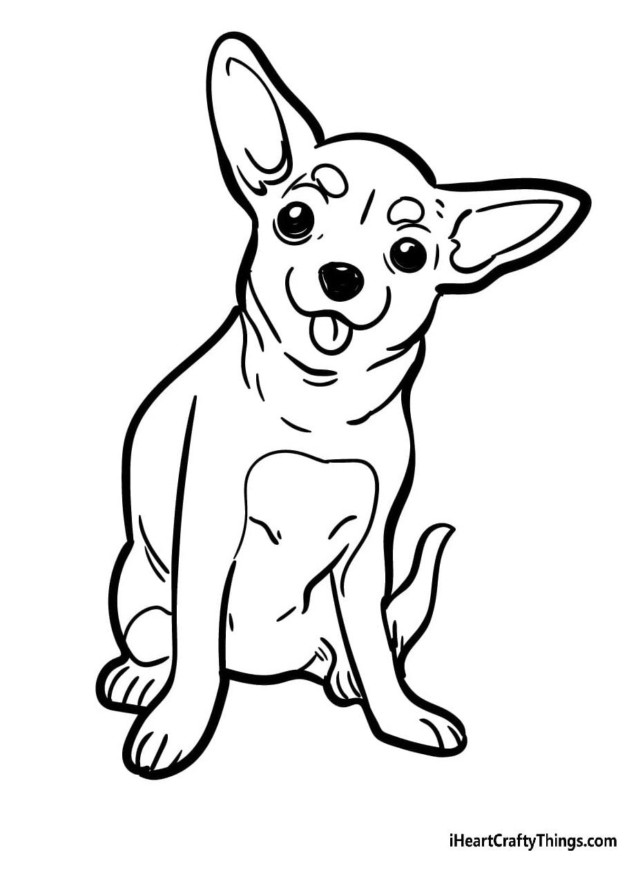 Chihuahua So Cute Coloring Page