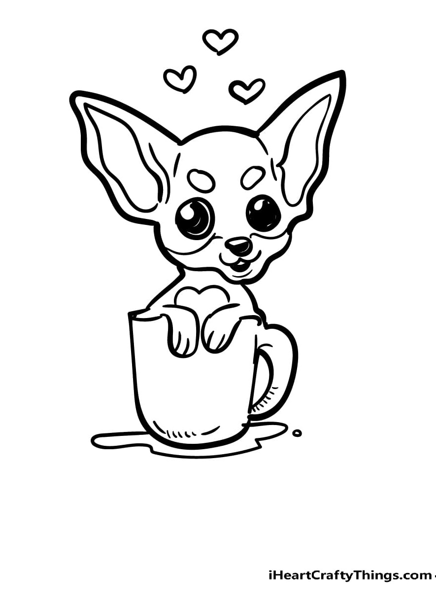 Chihuahua Sweet Coloring Page