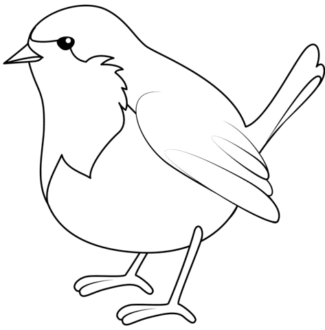 Christmas Robin Download Coloring Page