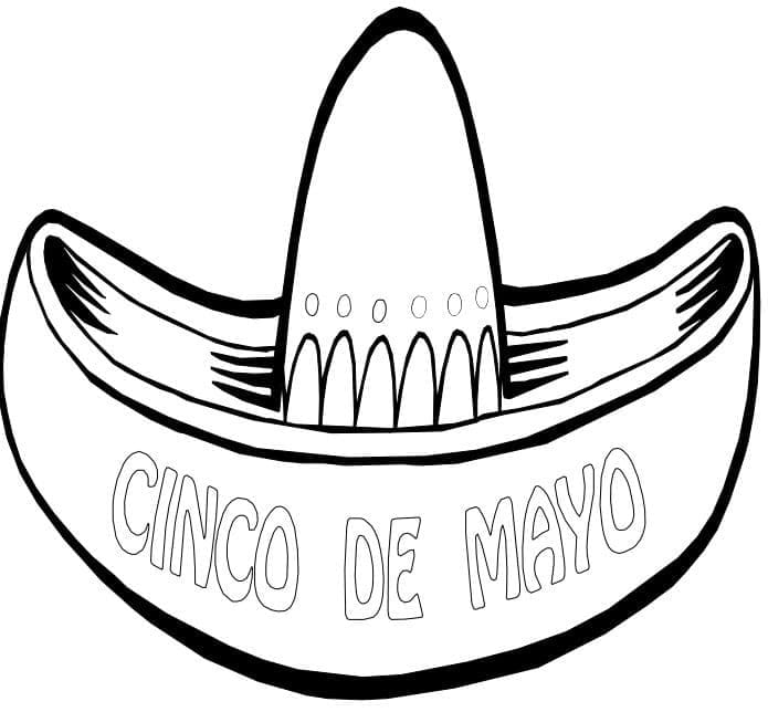 Cinco De Mayo Sombrero Coloring Page