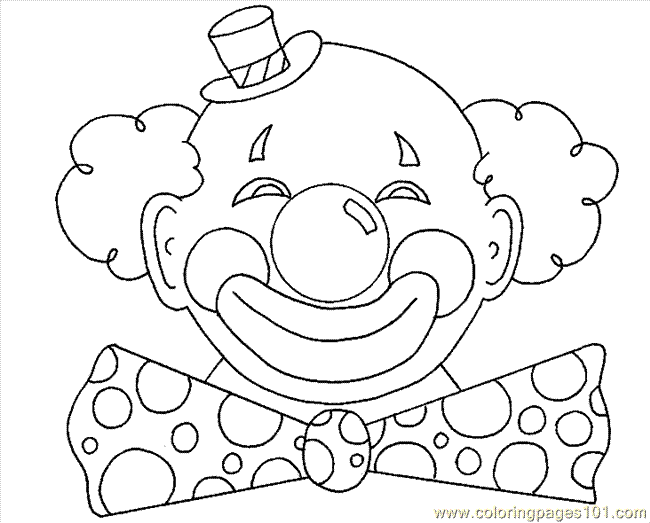 Circus Clown Image Coloring Page