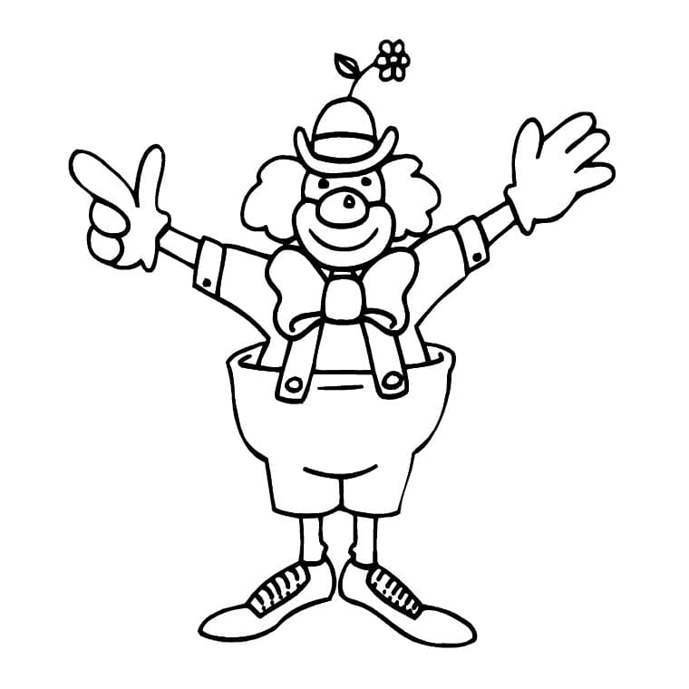 Clown Cool Coloring Page