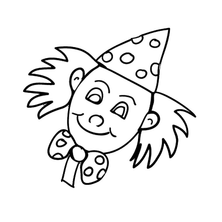 Clown Engaging Image Coloring Page