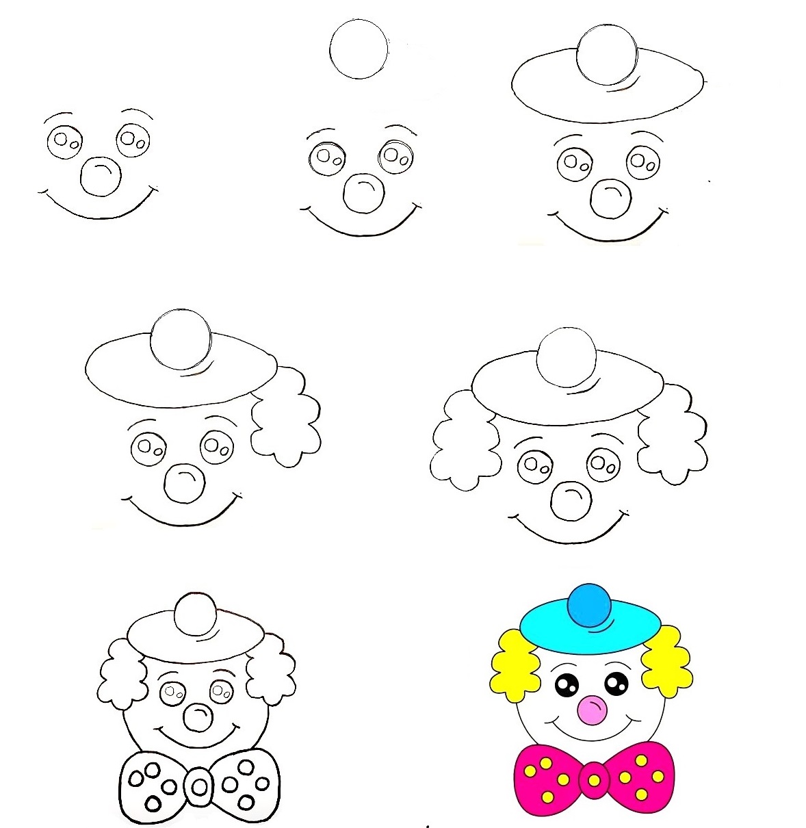 Clown-Face-Drawing