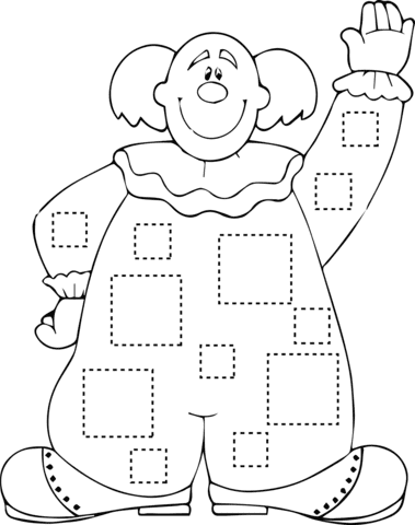 Clown For Kids Coloring Page