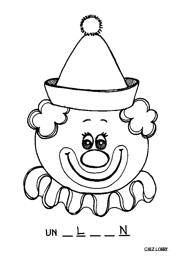 Clown Handsome Coloring Page