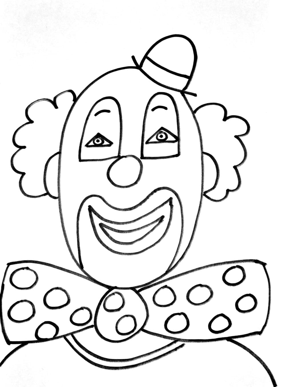 Clown Heavenly Coloring Page