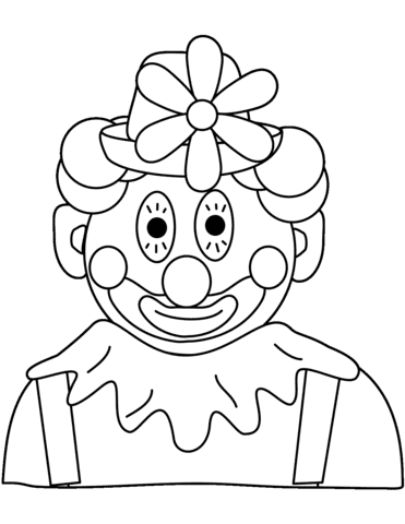 Clown Image For Kids Coloring Page