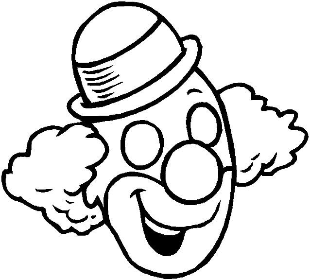 Clown Image Kids Coloring Page