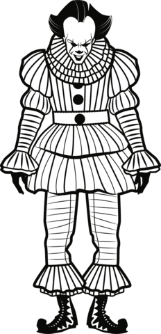 Clown Image Coloring Page