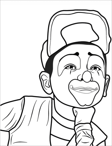 Clown Kids Coloring Page