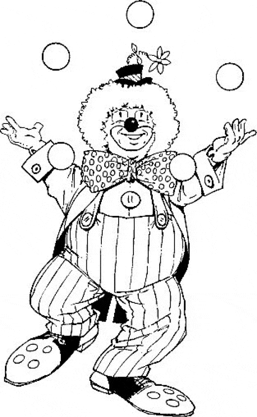 Clown Picture Coloring Page