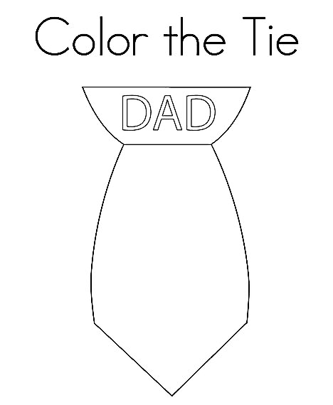 Color The Tie Coloring Page